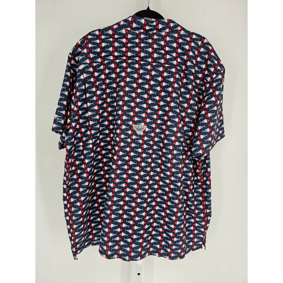 Columbia USA Fish PFG UPF 40 Vent Button Fishing Shirt size XXL Mens OmniWick - Picture 4 of 4